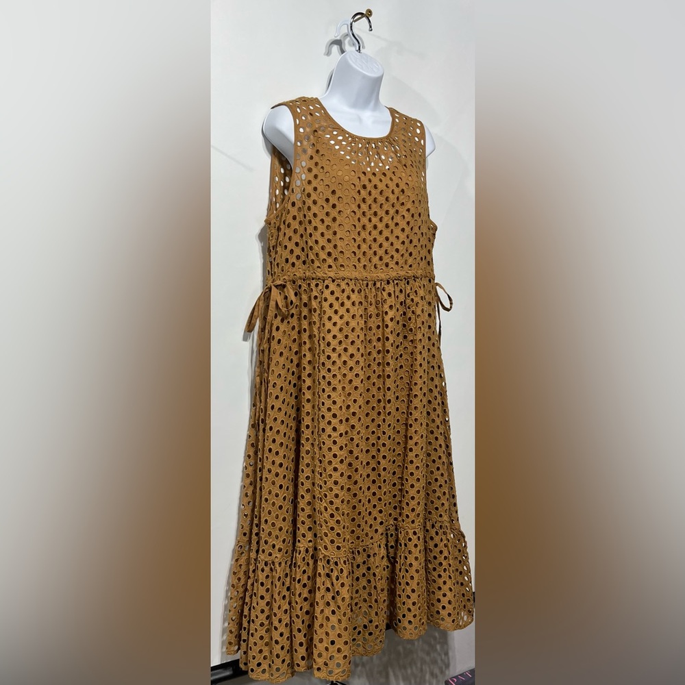 NE QUITTEZ PAS by Anthropologie Uptown Eyelet Midi Dress Size Medium NWT - Picture 5 of 13